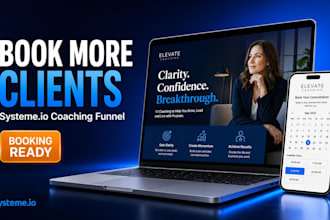 build high converting systeme io coaching funnel and booking system