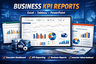 create business reports and KPI dashboards in tableau