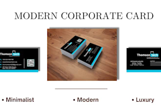 design a luxury and modern corporate business card