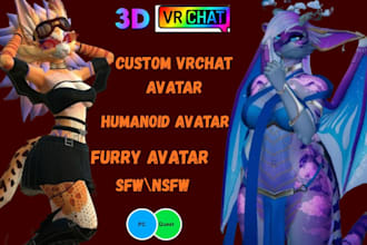 vrchat avatar commission furry avatar anime vrc avatar nsfw avatar vr character