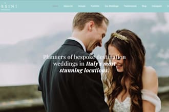 design wix wedding planner website event planner luxury wedding vendor website