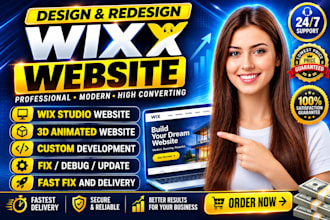 develop custom wix velo code,build design redesign edit fix wix studio website
