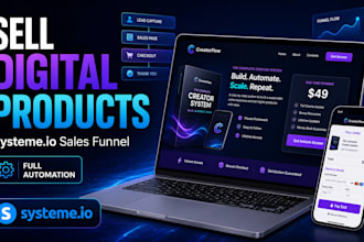 build a systeme io digital product high converting sales funnel