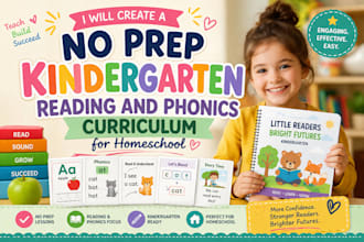create a no prep kindergarten reading and phonics curriculum for homeschool