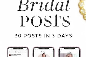 design luxury insta post for bridal boutique jewelry brand