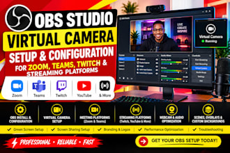 setup obs studio virtual camera for zoom, teams, twitch and streaming platform