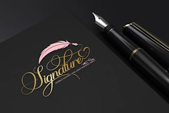 design handwritten signature logo or autograph