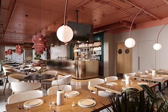 design architecture cafe interior renders,lounge,bar,restaurant 3d visualization