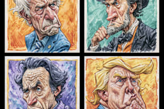 do an political or satirical cartoon art