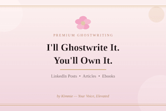 ghostwrite engaging linkedin posts, articles, or ebooks for you