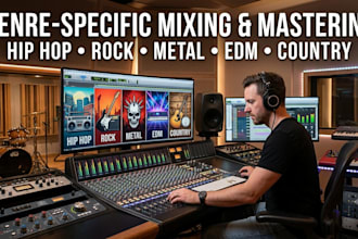 mix and master your hip hop, rap, rock, metal or edm song professionally