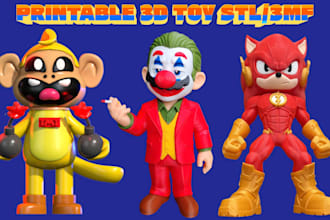 sculpt custom 3d toy 3d miniature anime toy cartoon toy stl toy for 3d printing