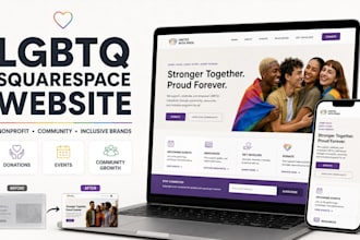 design squarespace website for lgbtq nonprofits communities and brands