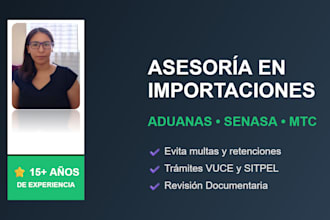 advise you on imports to peru, senasa permits, and customs