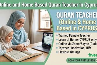 teach quran, recitation online and offline, cyprus based