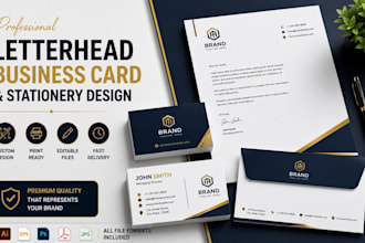 modern letterhead business card and corporate stationery design for business
