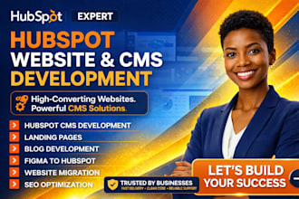 develop hubspot website cms landing page blog figma to hubspot workflow design