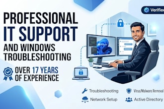provide remote IT support and windows troubleshooting