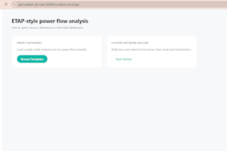 build a live power flow analysis dashboard for your electrical grid