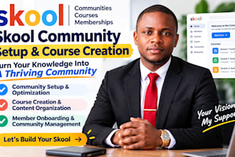 setup skool skool community setup skool course creation skool community manager