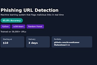 build a phishing URL detector using machine learning