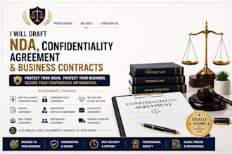 draft nda, confidentiality agreement, and business contracts