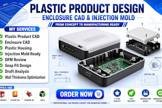 do plastic product design, enclosure cad, injection mold and dfm review