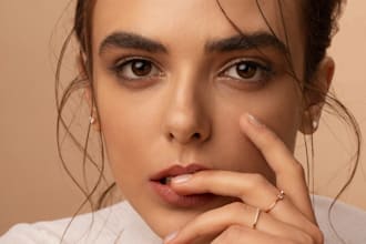 do a beauty retouch focused on clean, natural looking skin