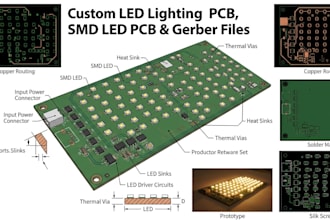 design custom led lighting pcb, smd led pcb and gerber files
