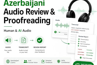 review azerbaijani audio and transcription accuracy