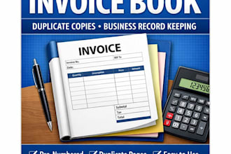 design and format printable invoice books for amazon KDP