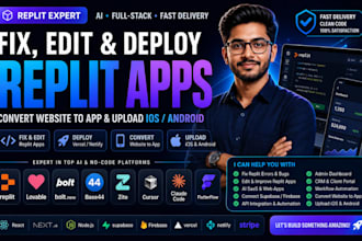 fix replit app, edit replit project, convert website to app, upload ios app