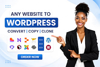 convert joomla, migrate drupal, squarespace, wix to wordpress website, seo pages