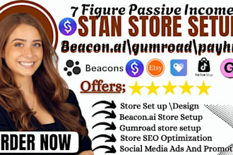 setup stan store digital product, stan store marketing, digital store, payhip