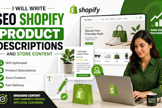 write SEO shopify product descriptions and store content
