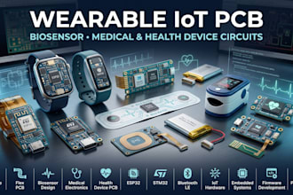 design wearable iot pcb with biosensor, medical and health device circuits