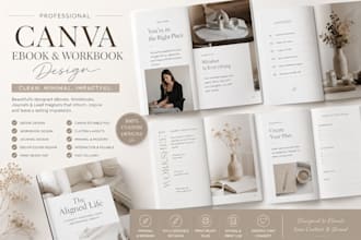 canva minimalist ebook design workbook design ebook cover design journal design