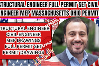 structural engineer full permit set civil engineer mep massachusetts ohio permit