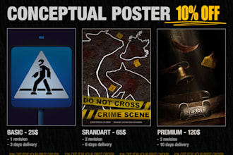 create a conceptual or artistic poster with a unique idea