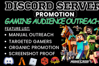 discord server promotion, discord growth, minecraft gaming server promotion