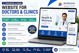 create a professional website for doctors and clinics