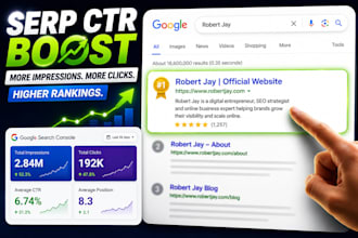 rank your website on google page 1 with serp CTR clicks, organic traffic boost