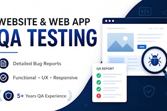 manually test your website or web app and provide a QA bug report