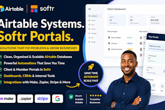 fix your airtable database and build a softr client portal