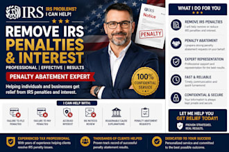 prepare irs penalty abatement requests and review irs notices