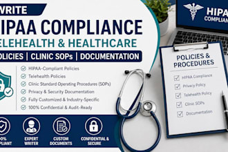 write hipaa compliance telehealth healthcare policies clinic sops documentation