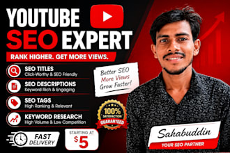 write SEO friendly youtube titles descriptions and tags