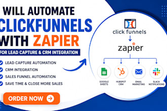automate clickfunnels with zapier for lead capture and CRM integration