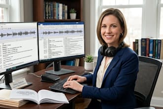 be your expert legal transcriptionist for court audio