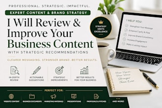 edit and improve business content and marketing materials